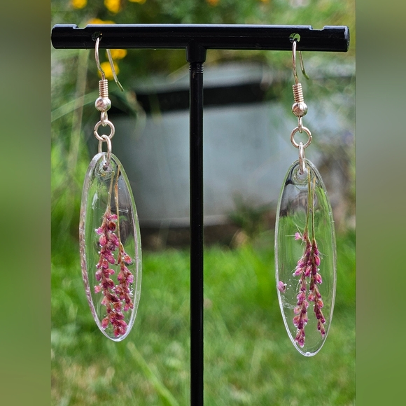 Real Wild Flower Earrings - Picture 1 of 2